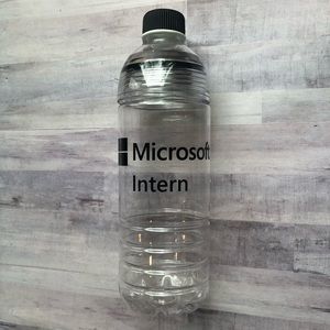 MICROSOFT Intern Logo Branded Water Bottle RARE